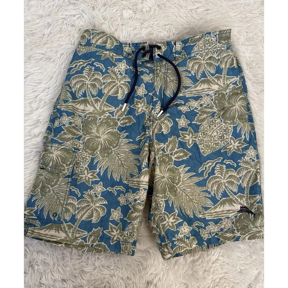 Vintage Tommy Bahama Men’s S Tropical Design Cargo Swim Trunks. Great Pair